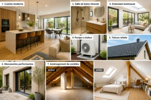 Sept rénovations qui augmentent la valeur d’un bien immobilier, de la cuisine aux combles aménagés, avec des exemples concrets.
