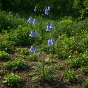 Raiponce cultivée au jardin en fleurs