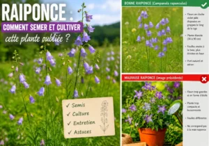 Gros plan de jeunes plants de raiponce en pot sur un rebord de fenêtre